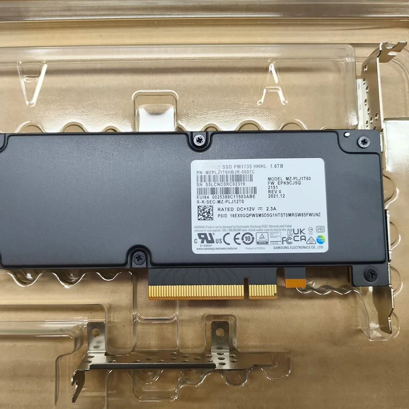 サムスン純正 PM1735 1.6TB/3.2TB PCIe 4.0x8 エンタープライズHHL 外付けHDD NVMe サーバー向け高性能ハードドライブ カードタイプ