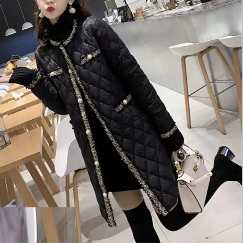 Chaqueta larga con botones para mujer, parka holgada y elegante a la moda, abrigo informal que combina con todo, prendas de vestir para Otoño e Invierno