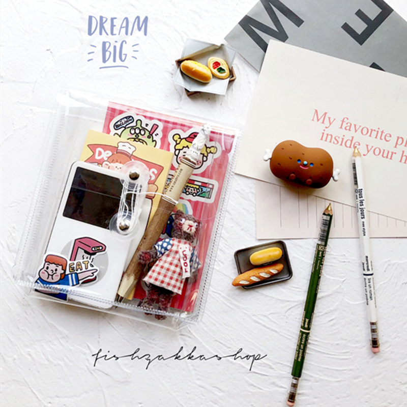 1PCS Office File Folder A4 B5 Transparent Storage Bag Student Stationery Organizer PVC Document Information Bag