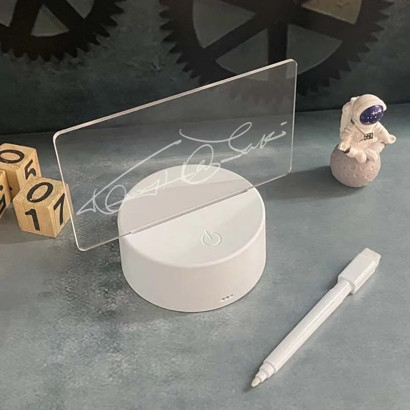 Placa de nota criativa led night light usb placa mensagem luz do feriado com caneta presente para crianças namorada decoração noite lâmpada