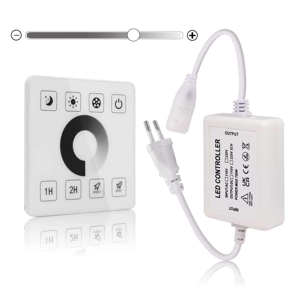 LED Dimmer Controller IR Remote/Tuya WIFI/Bluetooth/RF Touch Panel For 8MM PCB 110V 220V 288Leds/m 360LEDs/m No Wires  COB Strip