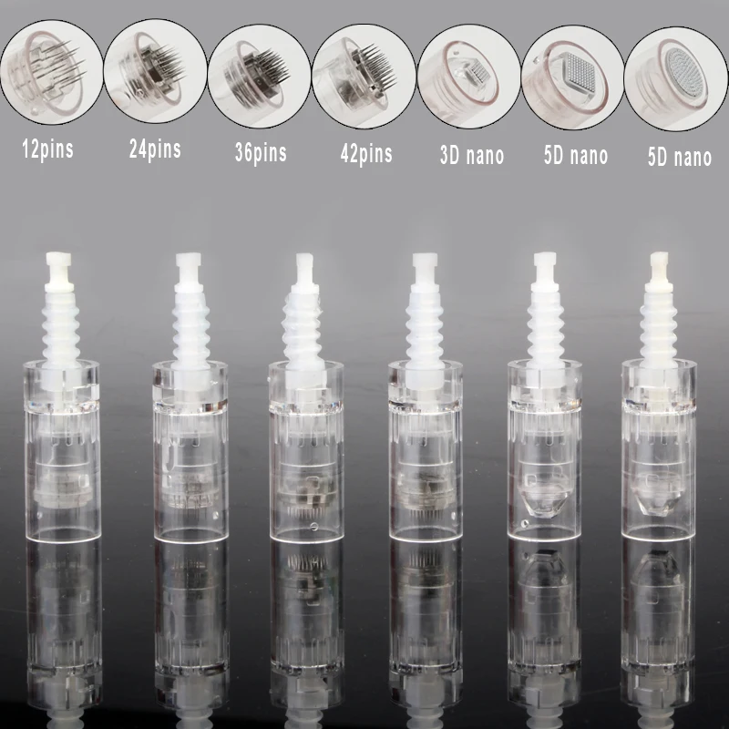 10/50/100Pcs Derma Pen Needle Cartridge Microneedling Machine Bayonet DrPen A6 A1 M5 M7 N2 E30 Replace Stamp 9 12 36 42 Pin Nano