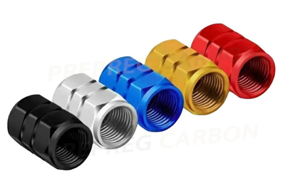 4 Stück Aluminium-Autoreifen-Ventilkappen, Sechskantlegierung, Reifenventil, luftdichte Abdeckung, wasserdicht, Staub, für Autos, Motorräder, LKWs, Fahrräder