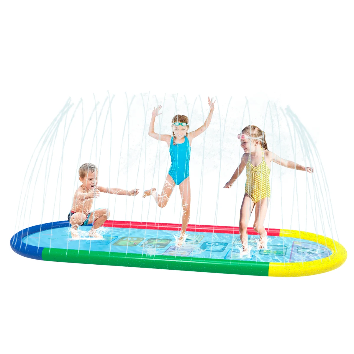 Sprinkler Piscina Inflável 250*100cm Crianças Jogar Tapete De água Verão Brinquedo Spray de água Almofada