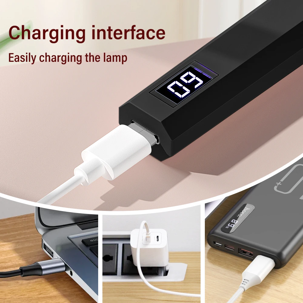 YIKOOLIN Luz UV para Uñas de Gel Mini Lámpara UV para Uñas Luz LED Profesional para Curar Esmalte de Gel 2 Modos de Temporización para Salón de Hogar DIY