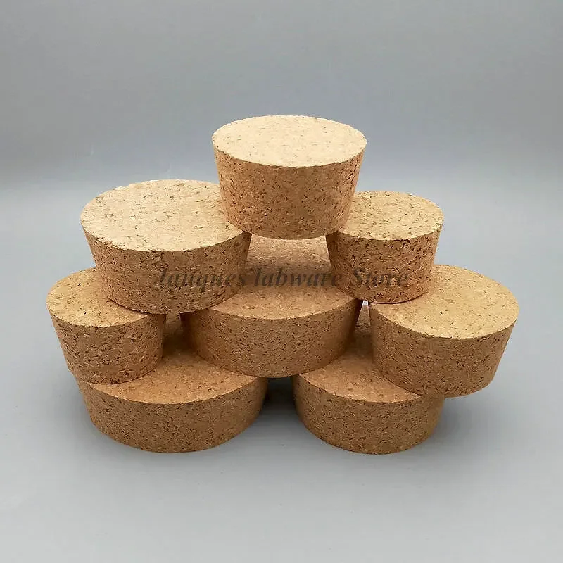 2 ピース/ロットラボビッグサイズトップ直径 51 ミリメートルに 105 ミリメートル木製コルクキャップ魔法瓶ボトルストッパーエッセンシャルオイルプディングガラスボトル蓋
