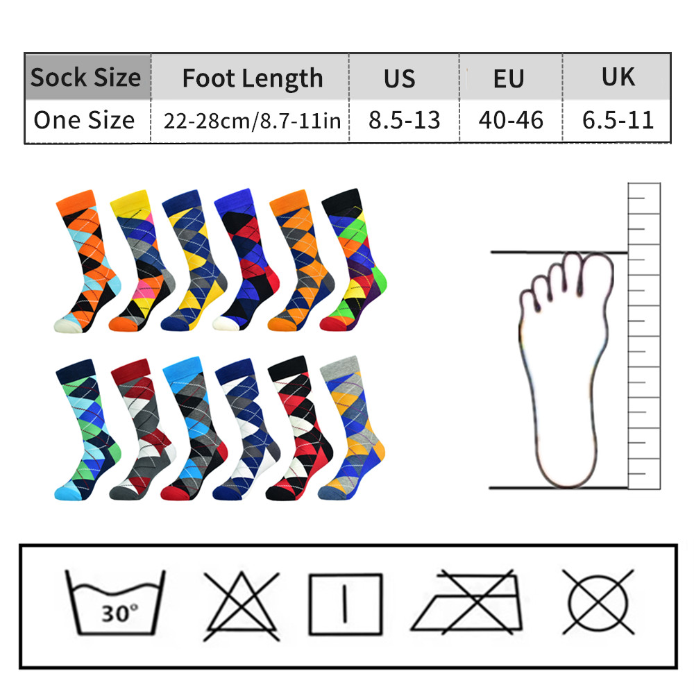 Paquete de 5 calcetines felices de moda informal para hombre, calcetines de algodón peinado, regalos para hombre