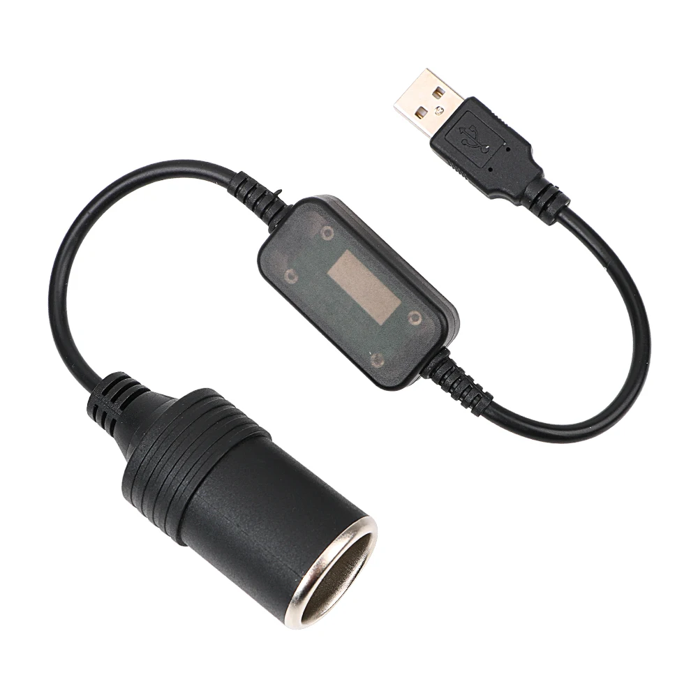 Adaptador de conector de clavija USB de 5V a 12V, enchufe de encendedor de cigarrillos de coche, accesorios de Interior de coche, adaptador convertidor, controlador con cable