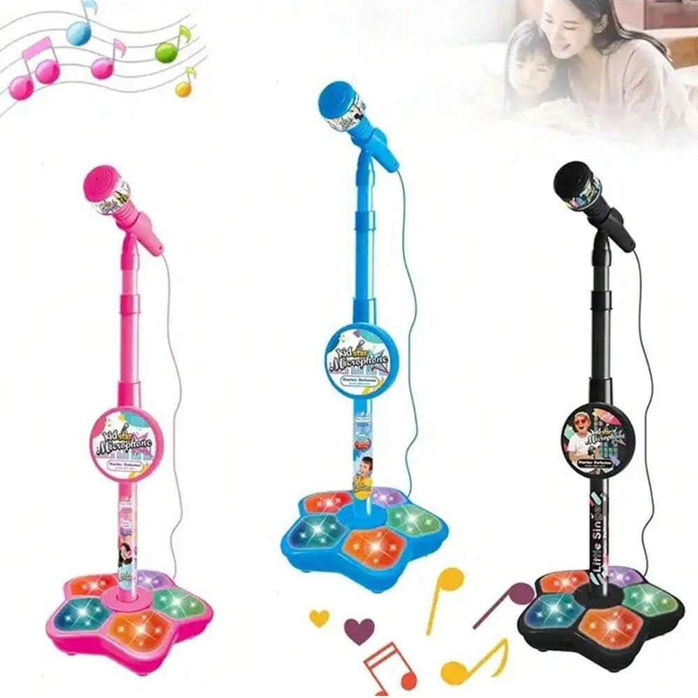 Giocattolo per supporto per microfono per bambini, Karaoke elettronico portatile per bambini, Supporto per microfono per karaoke per feste durevole, Macchina per karaoke per bambini