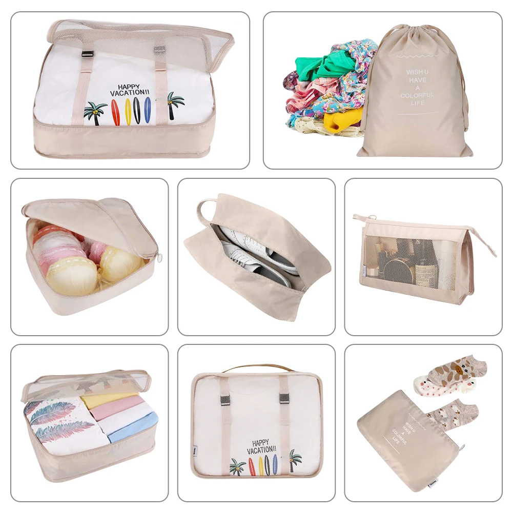 8/6 stücke Set Reise Lagerung Tasche Große Kapazität Gepäck Kleidung Sortierung Organizer Koffer Beutel Fall Essentials Schuhe Verpackung Cube