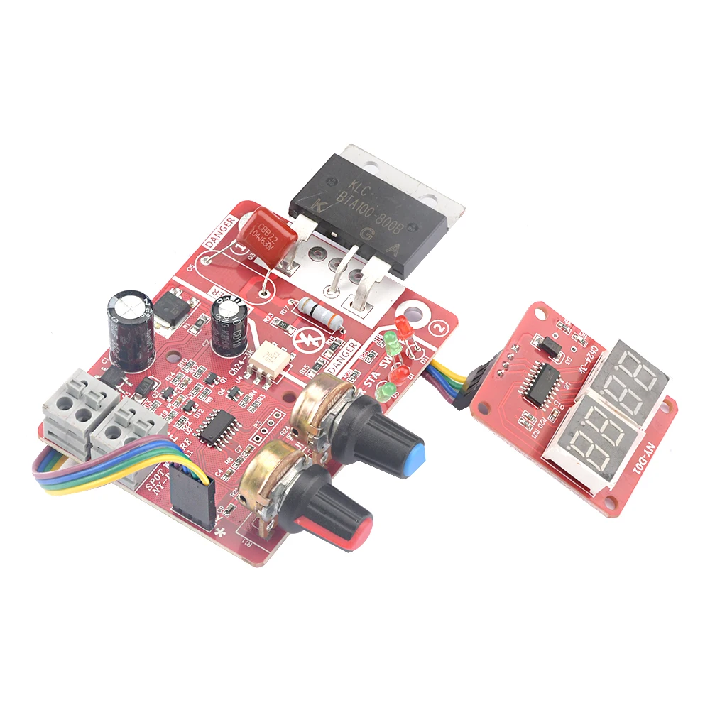 NY-D01 100A DIY Spot Welder Control Module Timing Digital Display Spot Welding Adjust Time and Current Controller Panel