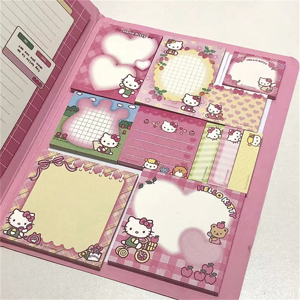 Kawaii Cute Sanrio Convenience Book My melody Kuromi Hello Kitty Note Book Paste Notepad Stationery Student Birthday Gifts