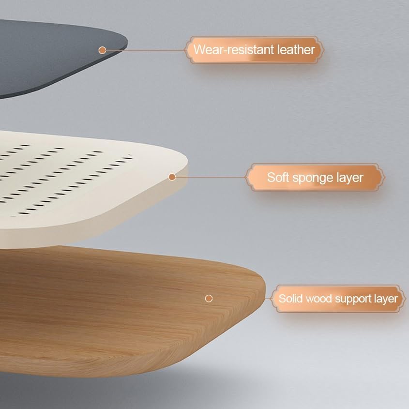 Foot Stool, Saddle Cushion Vanity Stool, Modern Concave Ottoman with Upholstered Seat for Entryway, Bedroom, Patio, Living Room.