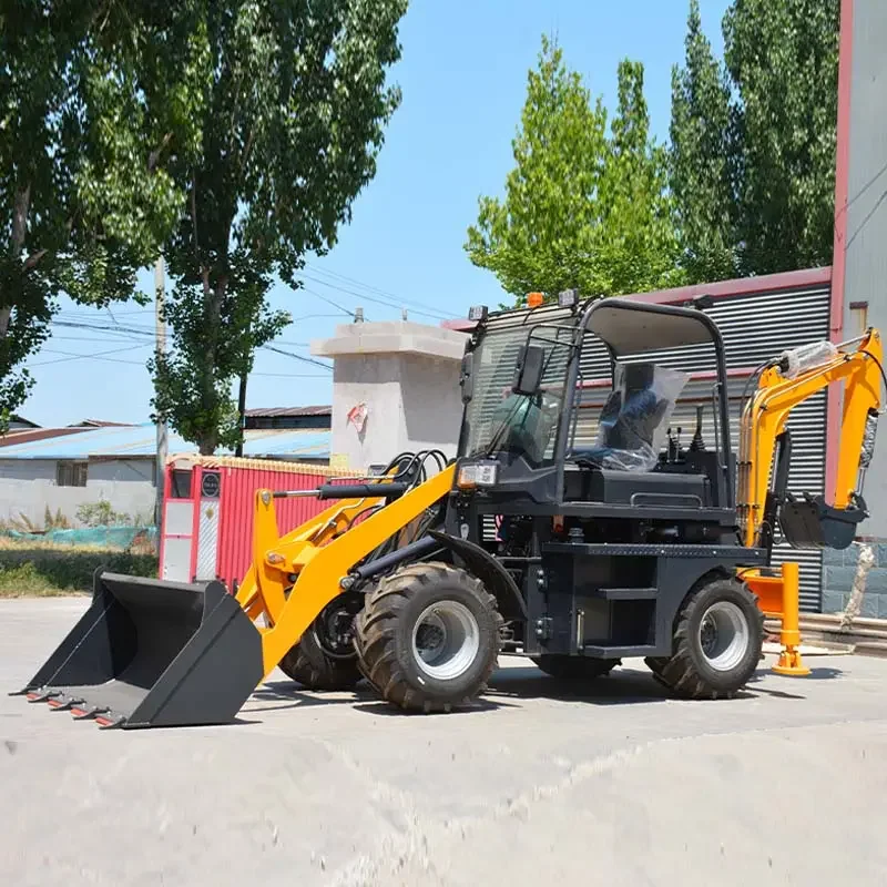 Agricultural tractor 4X4 Front Loader Wheel Backhoe Loader Free shipping Mini Backhoe Loader  Kubota tractor EPA Euro5 Engine