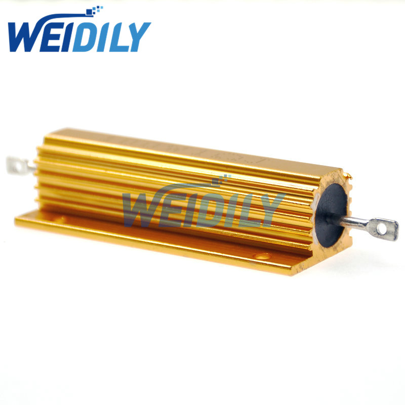 100W Nhôm Nguồn Điện Vỏ Kim Loại Ốp Lưng Wirewound Điện Trở RX24 0.01 ~ 100K 0.05 0.1 0.5 1 2 4 6 8 10 20 100 150 200 500 1K 10K Ohm