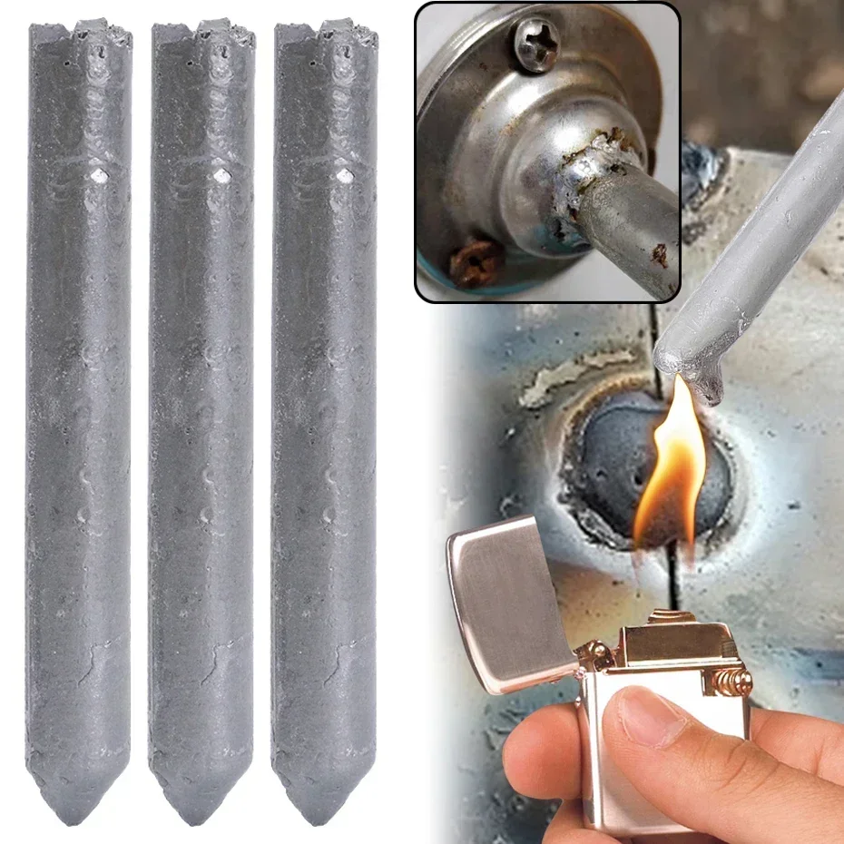3/6/9 pezzi bacchette per saldatura a bassa temperatura per fori di riparazione facile fusione rame ferro alluminio patch up asta kit di riparazione in acciaio inossidabile