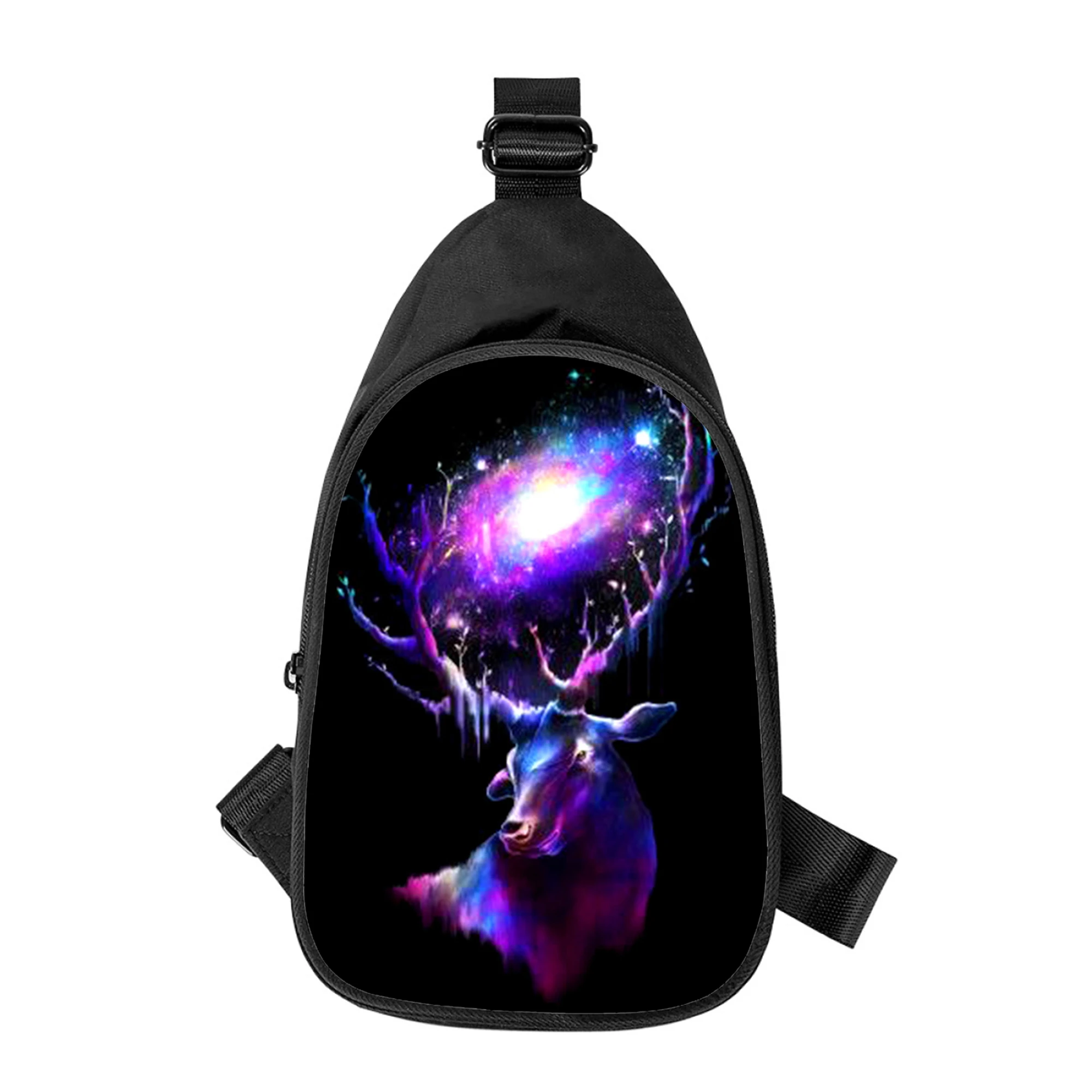 Tier niedlichen Hirsch 3D-Druck neue Männer Kreuz Brusttasche diagonal Frauen Umhängetasche Ehemann Schule Taille Pack männliche Brust Pack