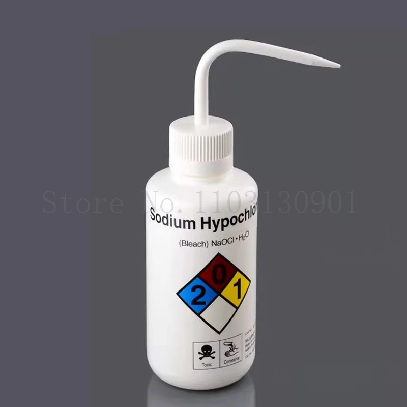 1pc 250ml 500ml Safe Wash Bottle with Label Acetone Methanol Ethanol Laboratory Cleaning Bottle