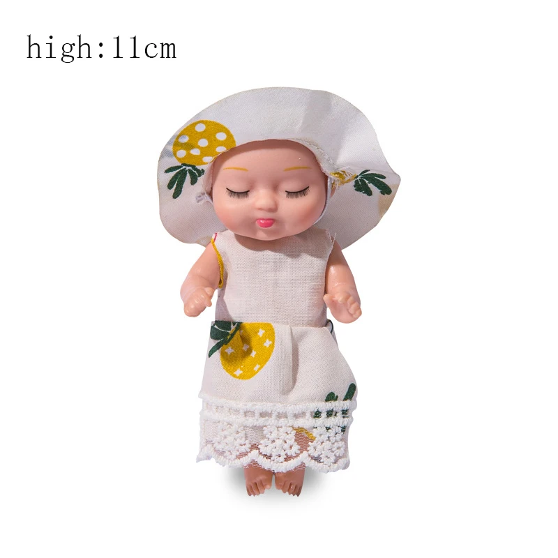 Conjunto de minimuñecas realistas para dormir, conjunto de 6 u 8 piezas, adorables, con mariposa, cocodrilo y girasol