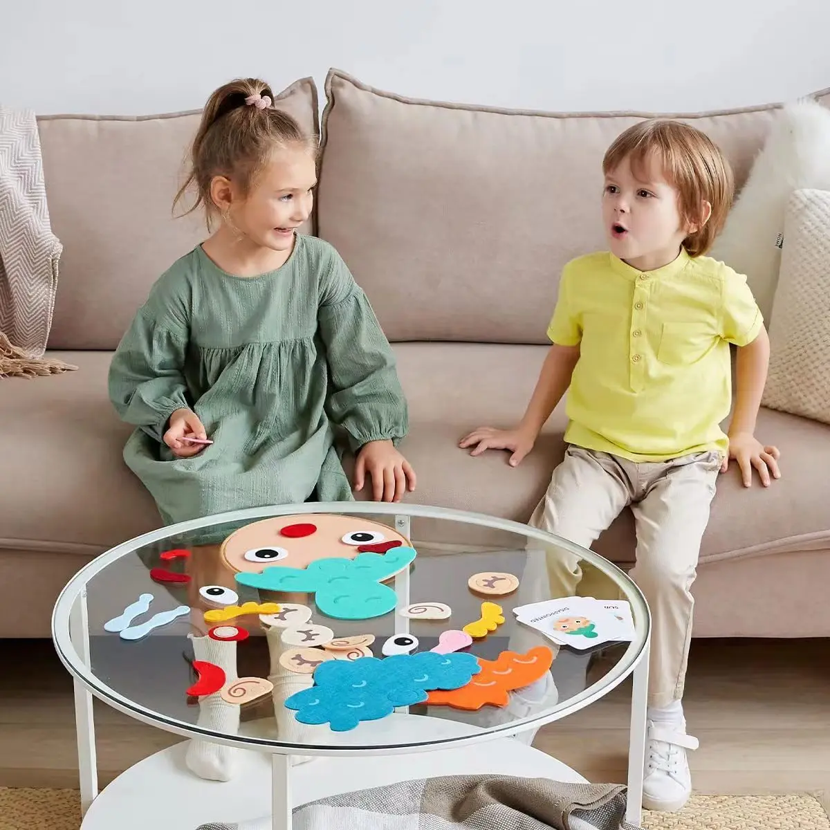 สติกเกอร์แสดงอารมณ์ DIY สำหรับเด็ก – เกมการเรียนรู้การแสดงออกทางอารมณ์สำหรับเด็กปฐมวัย, ของเล่นหน้าตานิยมแสดงอารมณ์
