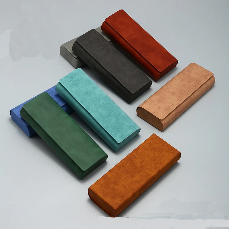 Funda protectora de cuero PU para gafas, bolsa de almacenamiento portátil duradera, soporte para gafas, funda protectora para gafas, 1 ud.