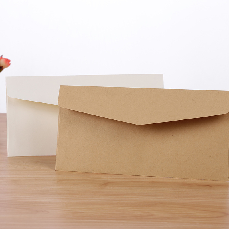 10 Pcs Classical Paper Envelopes White Black Kraft Blank Paper Window Envelopes Wedding Invitation Envelope Gift Envelope
