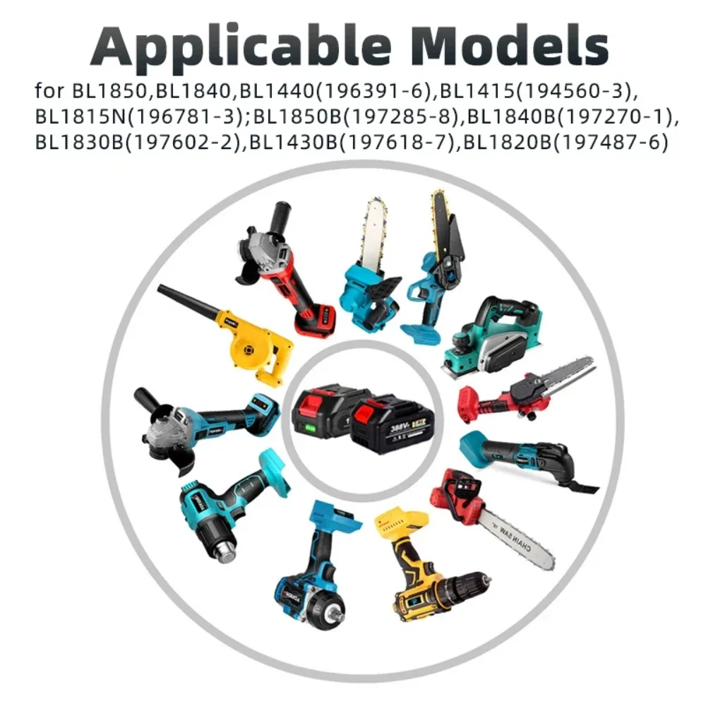 18V 388VF 15000mAh High Capacity Rechargeable Lithium Ion Battery for Makita 18V/21V Cordless Drill Brushless Wrench Power Tools