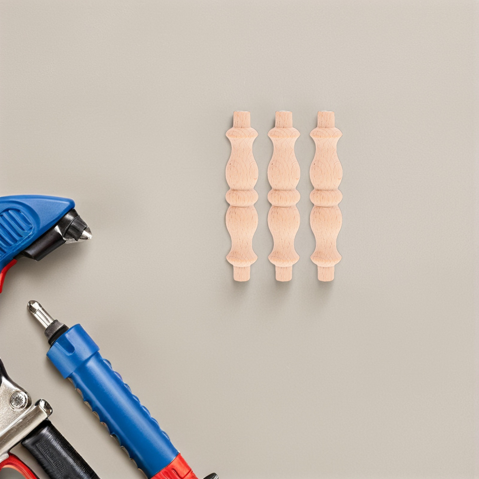 12pçs eixos de madeira de artesanato artístico, superfície inacabada de grão natural, fácil manutenção, ideais para móveis e escadas