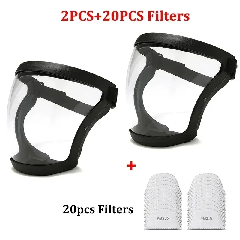Máscara de protección facial completa, cubierta protectora de seguridad para ojos con cabeza transparente, viseras de pantalla, herramientas de cocina antiniebla a prueba de viento y polvo