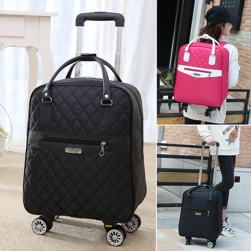 大容量トラベルバッグ短期旅行バックパック女性ダブルショルダー荷物バッグ男性スーツケース旅行用ローリングホイール付き