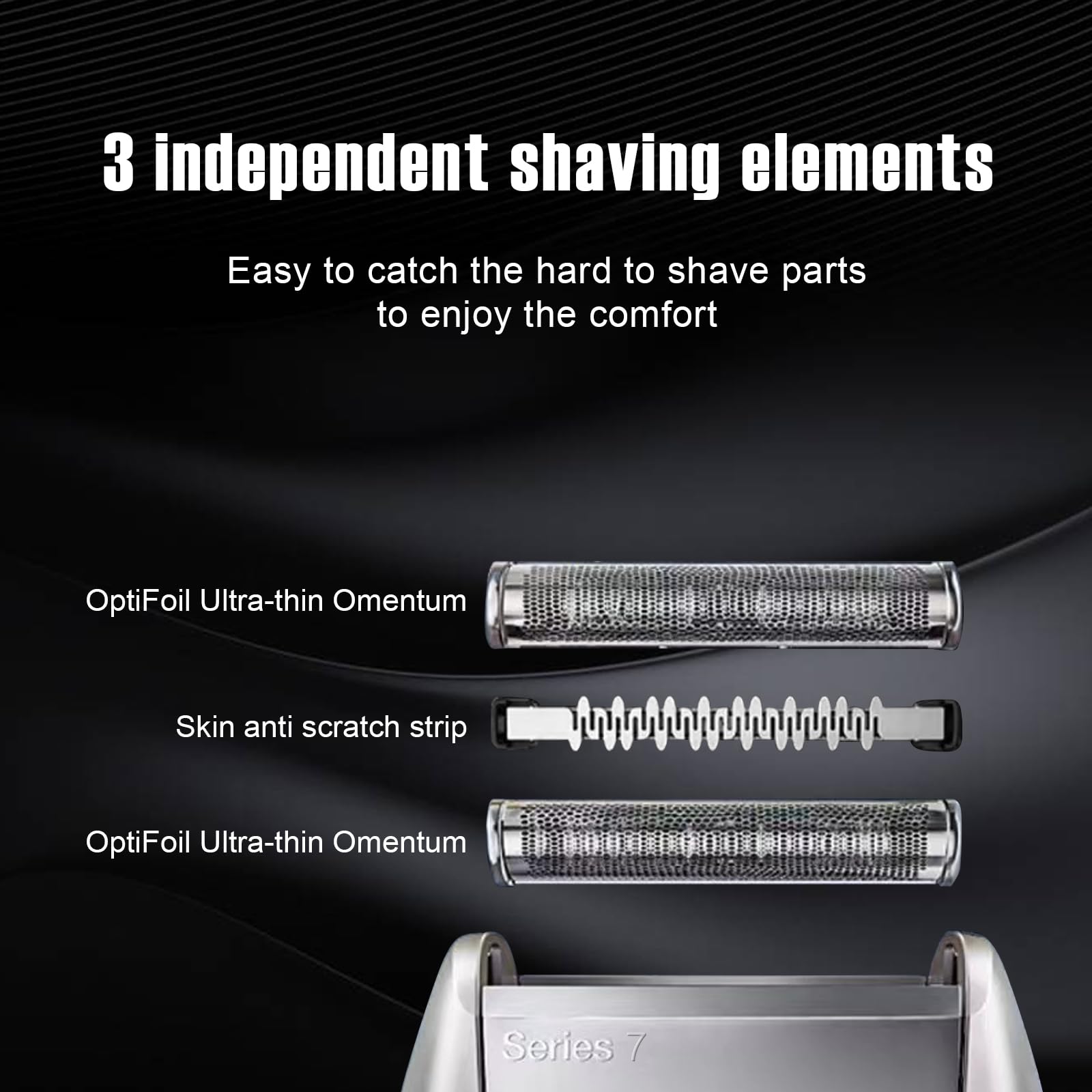 Cabezales de repuesto Brangdy para Afeitadora eléctrica Braun Series 7 720cc, 725, 730, 750 760 765, 790cc, 795cc-3 797 799 Recortadora de barba