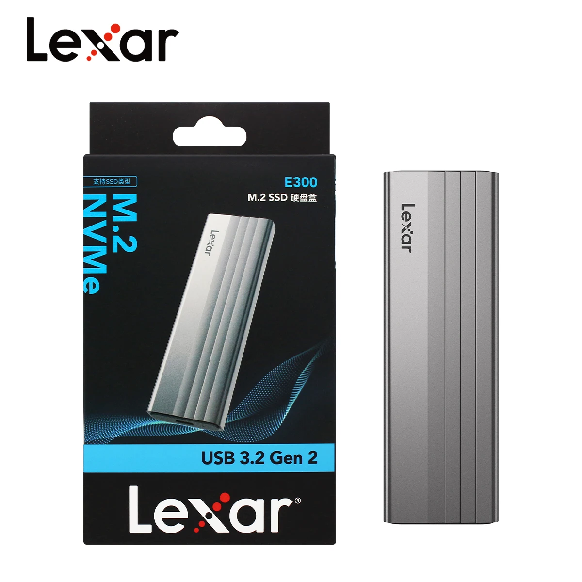 Оригинальный корпус для SSD Lexar E300 M.2, USB 3,2 Gen 2 Type C, поддержка NVMe M.2 SSD, внешний жесткий диск