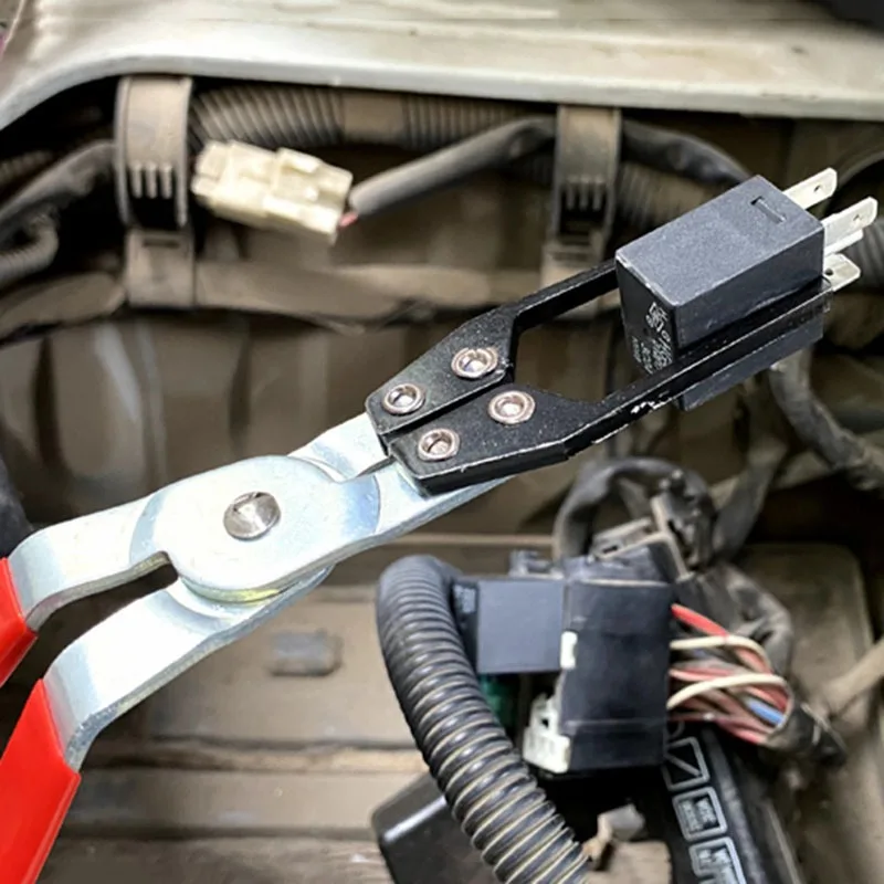 Universal ยานยนต์รีเลย์ Disassembly CLAMP ฟิวส์ PULLER รถ Remover คีมคลิปมือเครื่องมือเหมาะสําหรับรถซ่อมเครื่องมือเครื่องมือกําจัด