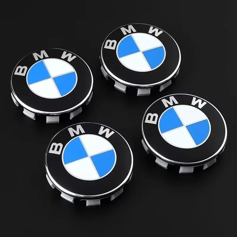 4 Uds 68MM azul blanco 56MM centro de rueda de coche tapas Hup cubierta de rueda para BMW E36 E39 E46 E60 E90 E90 F10 F30 G20 G21 G30 G11 F15 X5