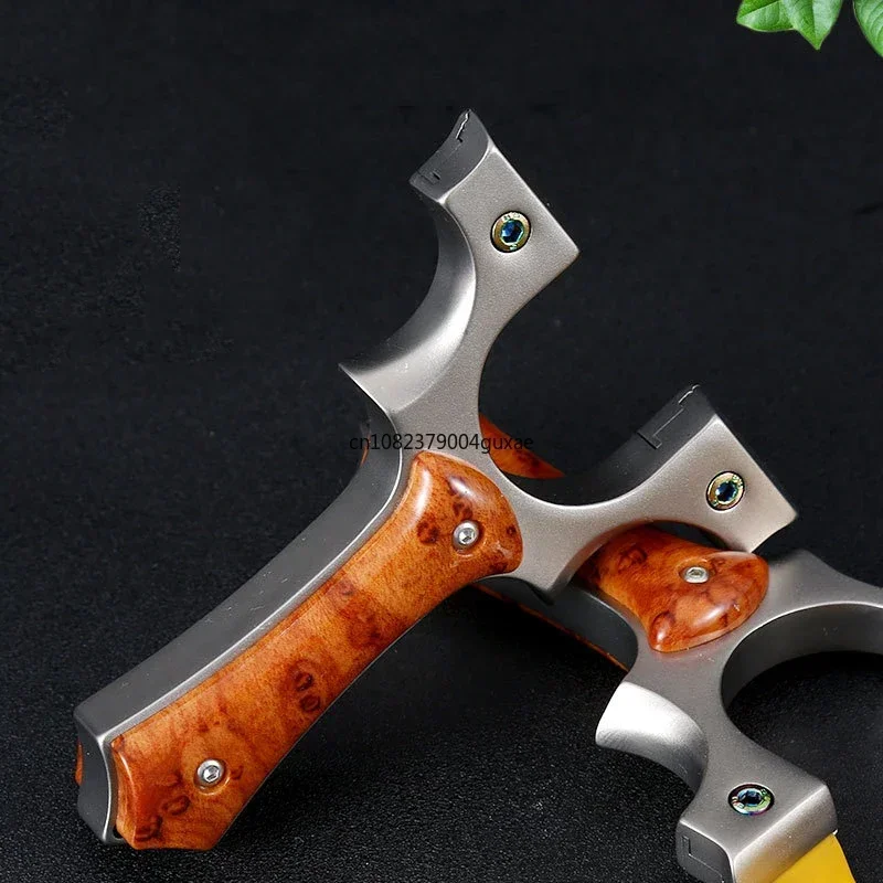 9025 Elastico piatto in metallo Fionda ad alta precisione Fionda laser in acciaio inossidabile Accessori per tiro a pressione rapida all'aperto