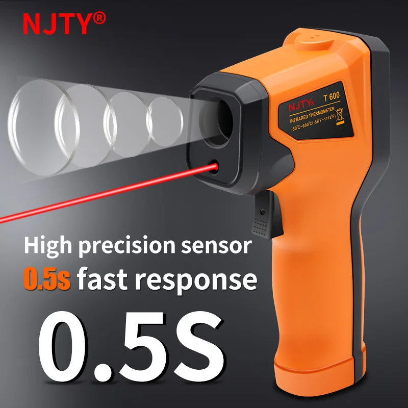 Không Tiếp Xúc Kỹ Thuật Số Hồng Ngoại Nhiệt Kế Laser Đo Nhiệt Độ Pyrometer Imager Nhiệt Ẩm Kế Termometro Infrarojo Báo Động Ánh Sáng