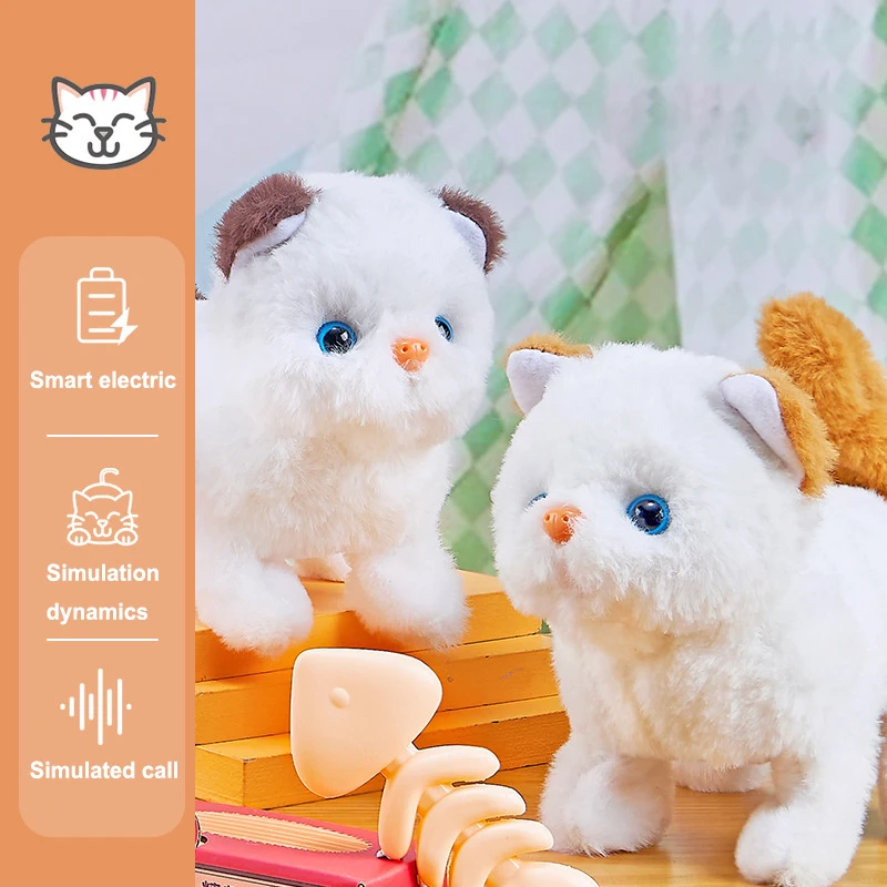 2024 ใหม่ 13PCS น่ารักสัตว์เลี้ยงอิเล็กทรอนิกส์แมวของเล่นเด็กจําลองไฟฟ้าตุ๊กตาลูกแมวแบบพกพาของเล่นเด็กของขวัญ