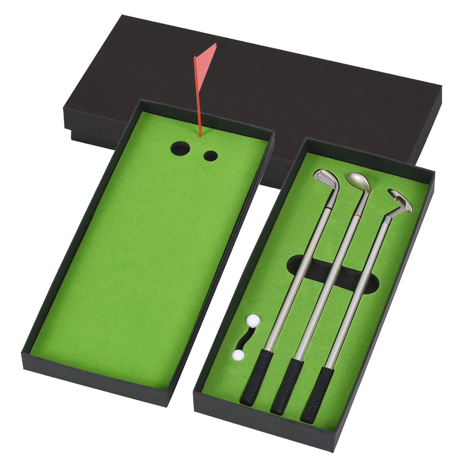 Mini Golf Club Putter Penna a sfera Penna da golf Gioco da tavolo Regalo divertente Decorazione da tavolo Materiale scolastico e accessori da golf Combo