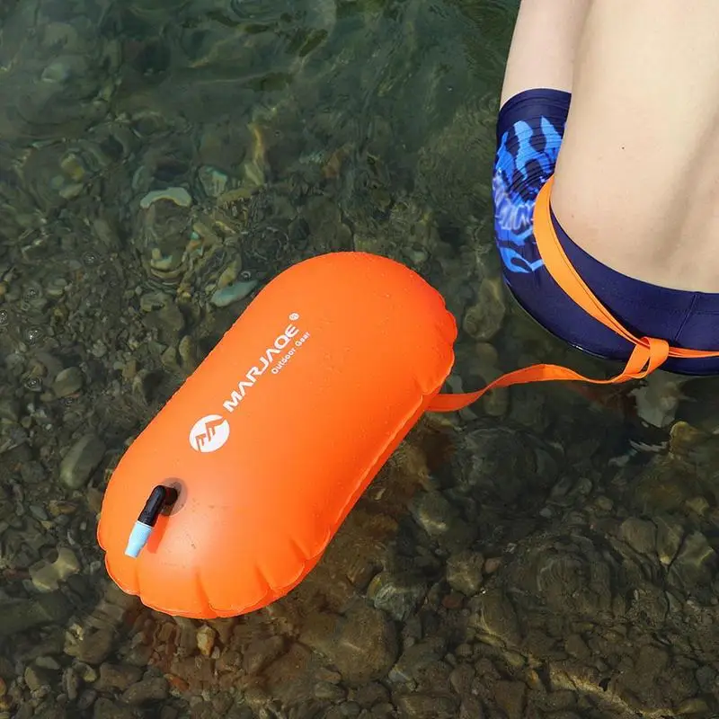 Swimming pool Buoy Tow Floats Inflatable Life Saving Swim Buoy PVC Inflated Air Drying Bag Drift Bag  pool accessory Open Water
