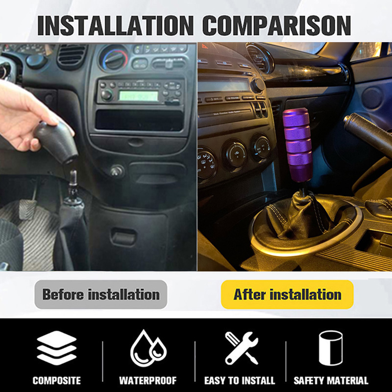 95 ミリメートルアンチスキッド車のギアシフトノブマニュアルトランスミッションアルミノンスリップシフターレバーノブユニバーサル自動車アクセサリーに適合