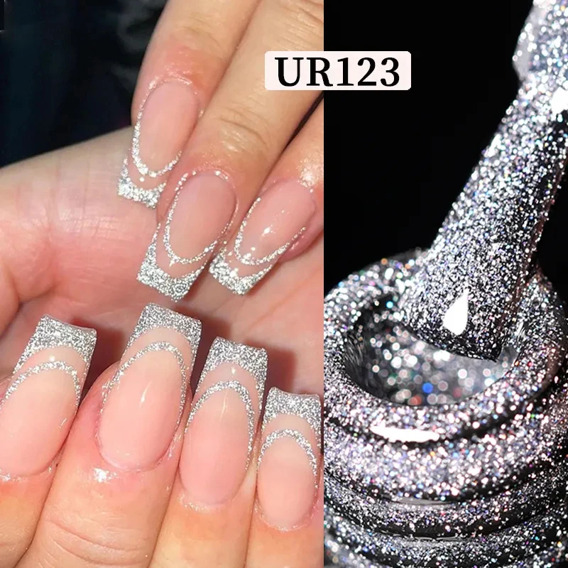 UR SUGAR-esmalte de uñas en Gel con purpurina reflectante, 7,5 ml, Color de invierno, lentejuelas brillantes, barniz LED UV para decoración de uñas