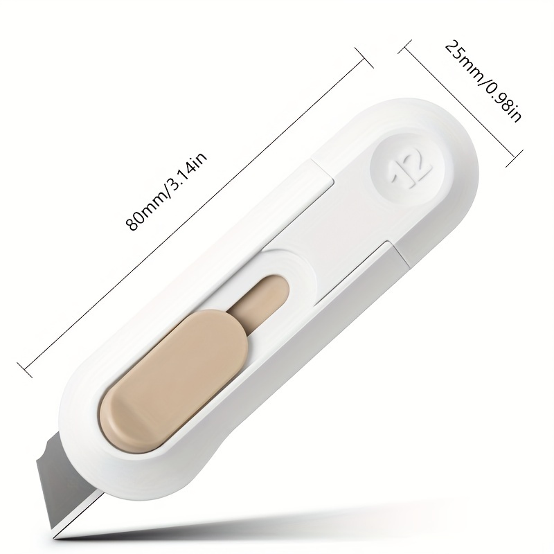 NUSIGN Portable Mini Paper Cutter Quality Artwork Knife Automatic Rebound Box Opener Pocket Cutter For Office School Supplies