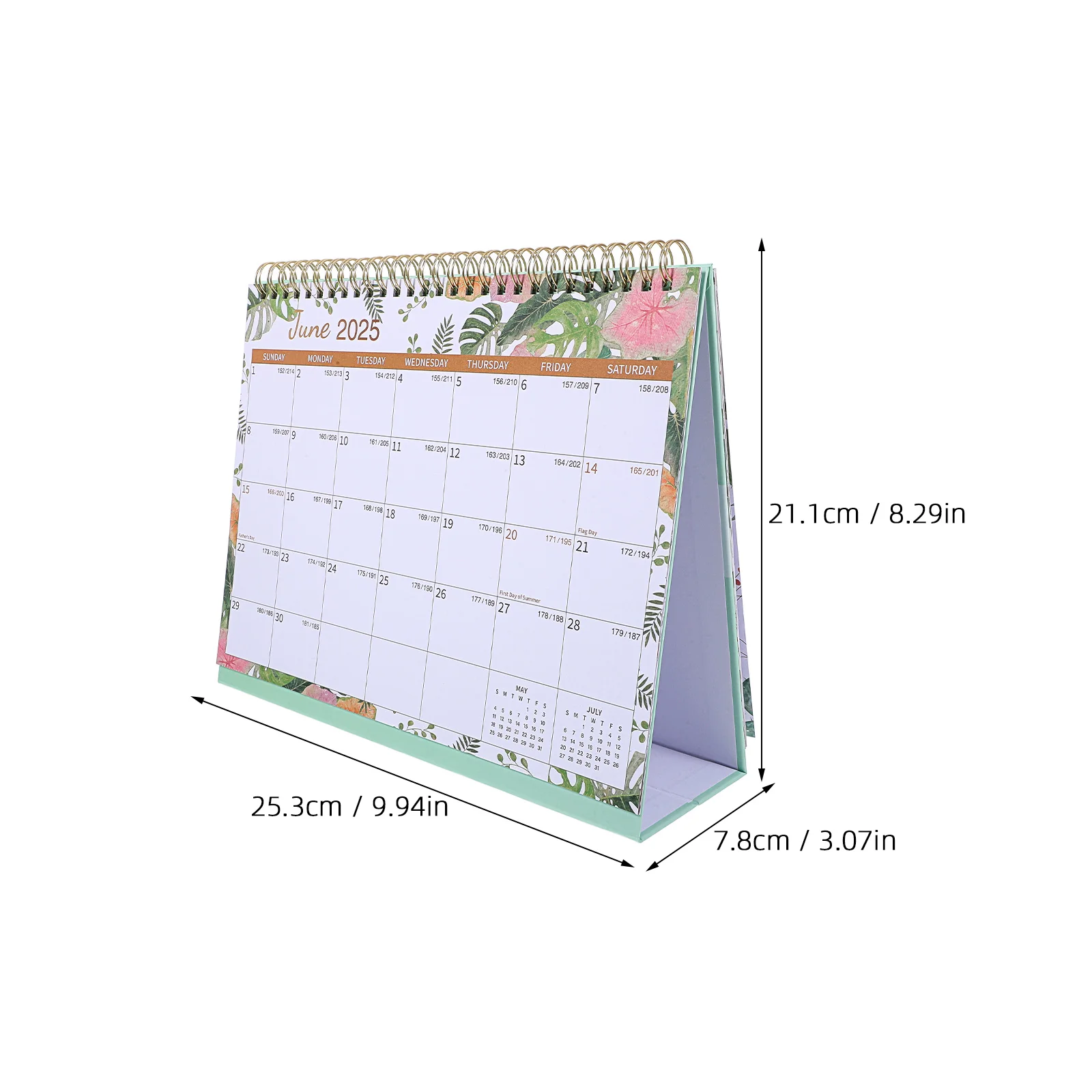 2025 ปฏิทินตั้งโต๊ะ 2024 น่ารักตารางรายเดือนเกลียวยืนการ์ตูน Mini Desktop Memorandum เปิดหน้า Office
