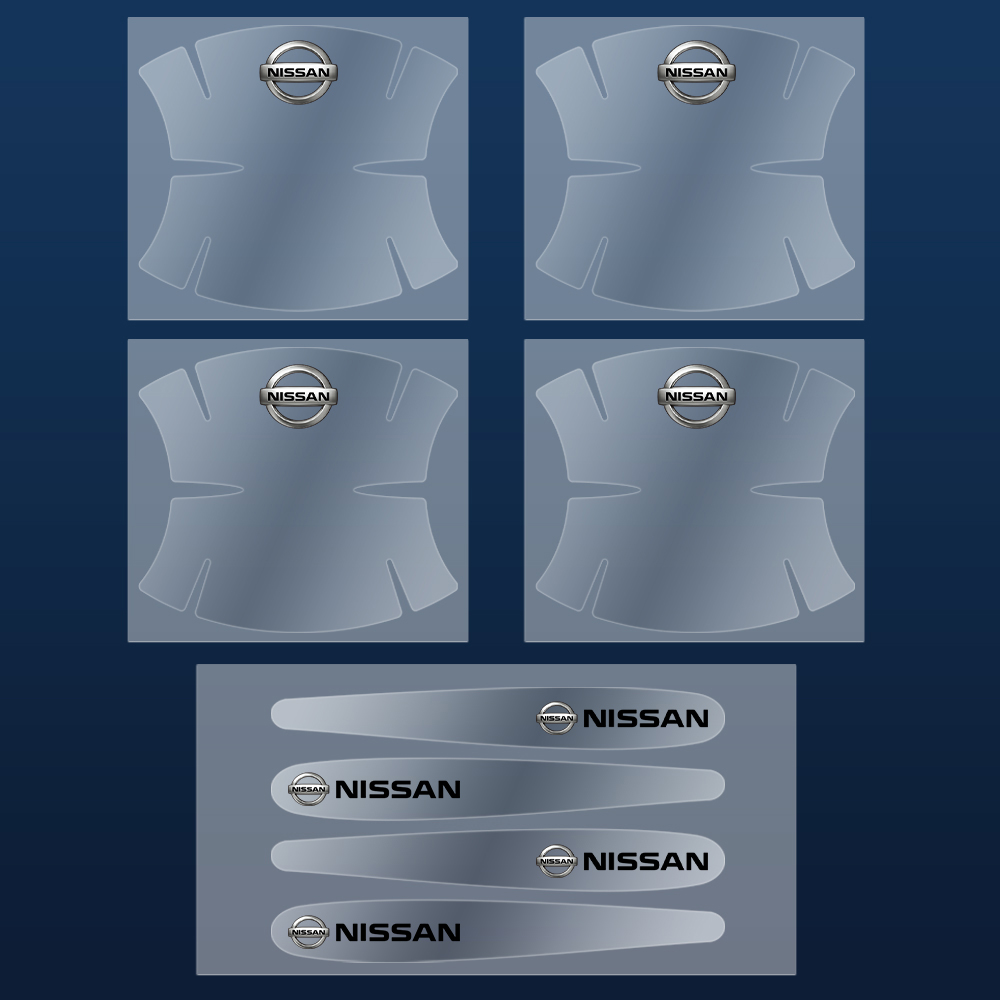 Película protetora anti-risco transparente para maçaneta da porta do carro, anti-risco, Auto Acessórios para Nissan X-Trail Qashqai e Nismo, 4 PCs, 8PCs
