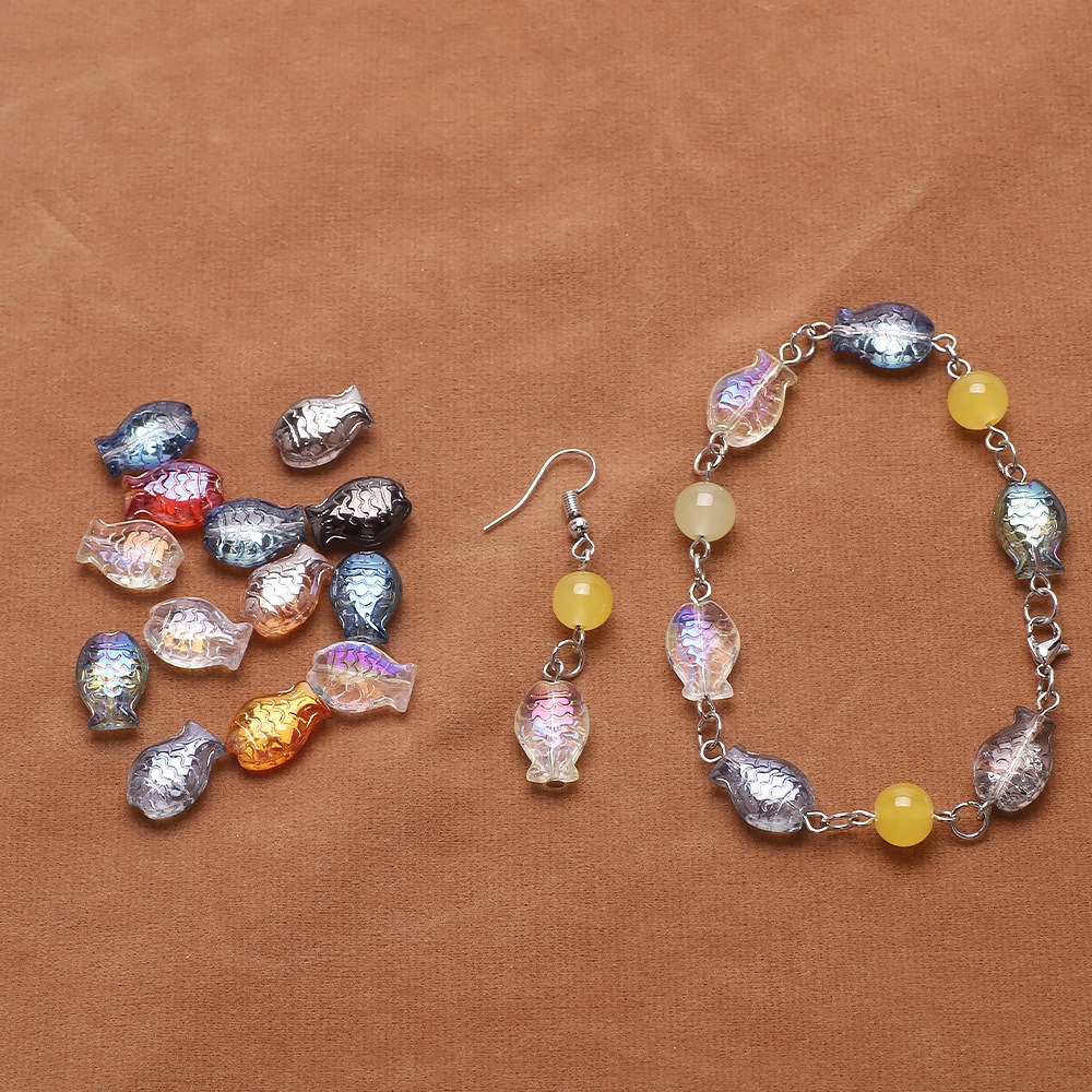 Mini accesorios de joyería de estrella de mar, accesorios de joyería de Caracol de cristal de forma mixta, collar, accesorios de bricolaje, 20 piezas