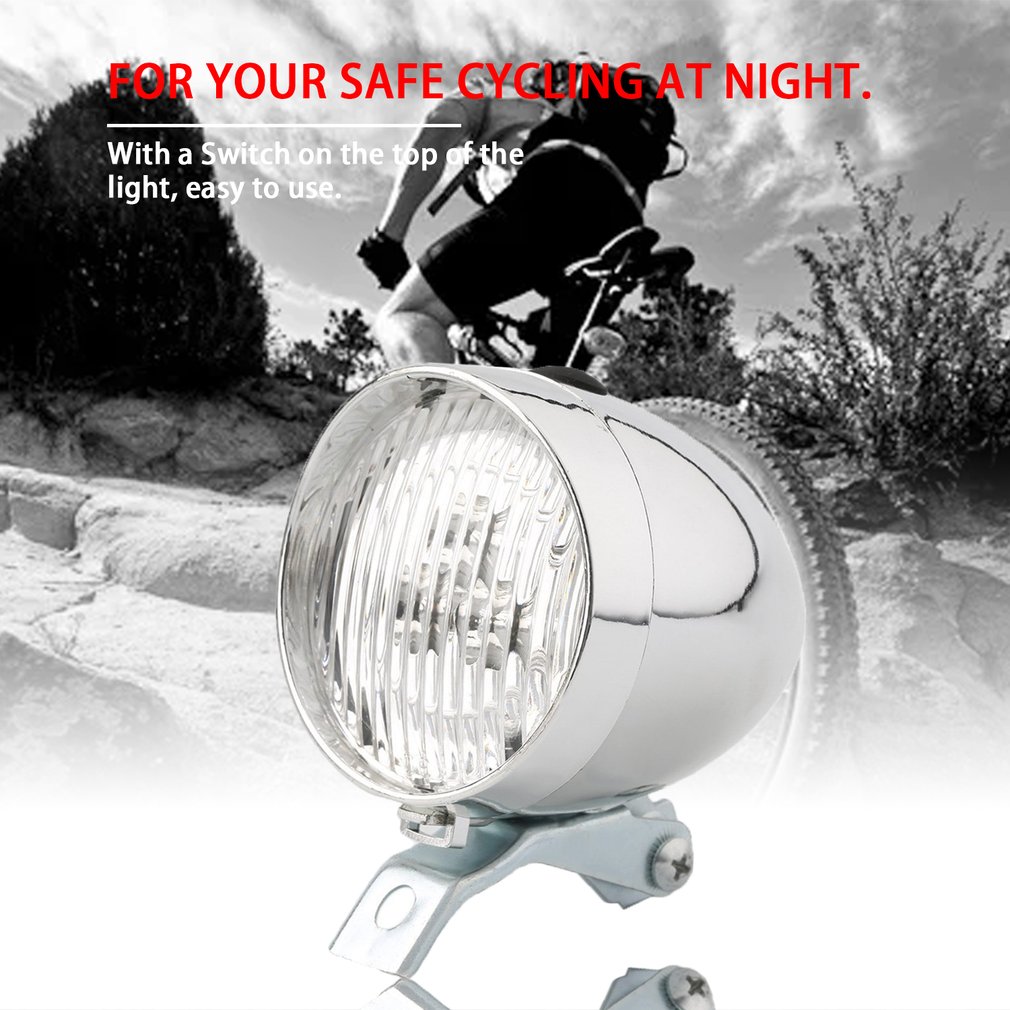 Bicycle Headlight 3 LED Vintage Ultra Bright Flashlight Light Lamp Bike Front Light Safe Night Cycling Bike Accessory