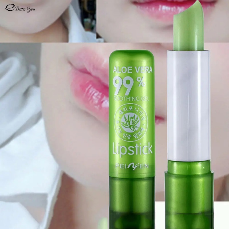 Bálsamo labial, lápiz labial de Aloe Vera, maquillaje de fresa, cuidado de los labios, lápiz labial que cambia de Color, lápiz labial hidratante de larga duración, belleza