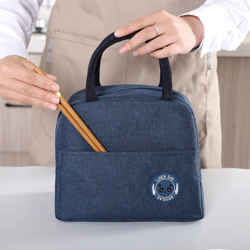 Portable Oxford Lunch Bags Fresh Cooler Pouch For Office Students Convenient Lunch Box Food Container Bag
