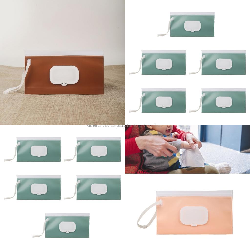 5pcs Eva Wet Wipes Bag Compact Heress Rolid