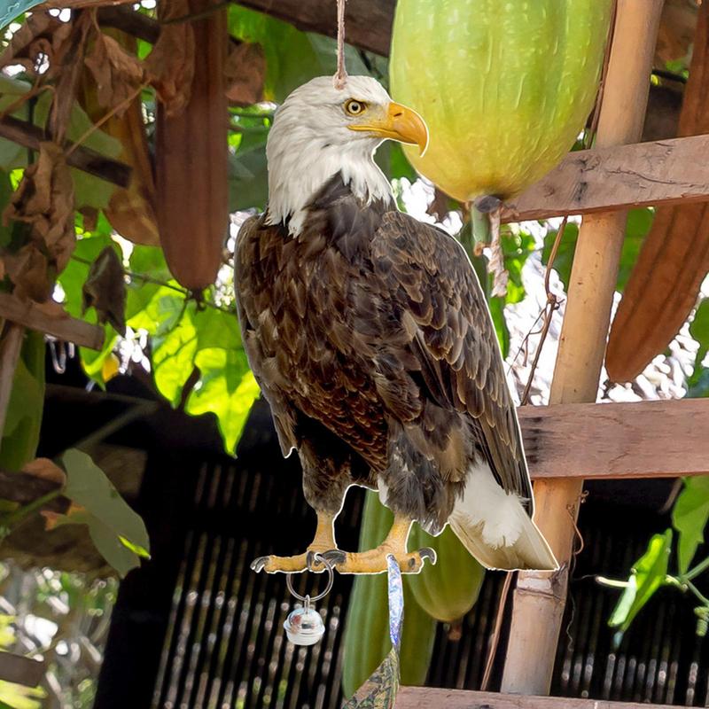 Espantapájaros repelente de aves, colgante duradero de espantapájaros, repelente de aves, campana, huerto Pastoral, susto de aves, soporte para el hogar (estilo plano)